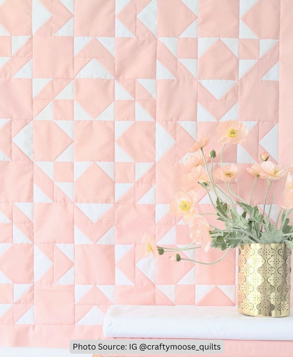 Pink Quilt Idea from IG craftymoose_quilts