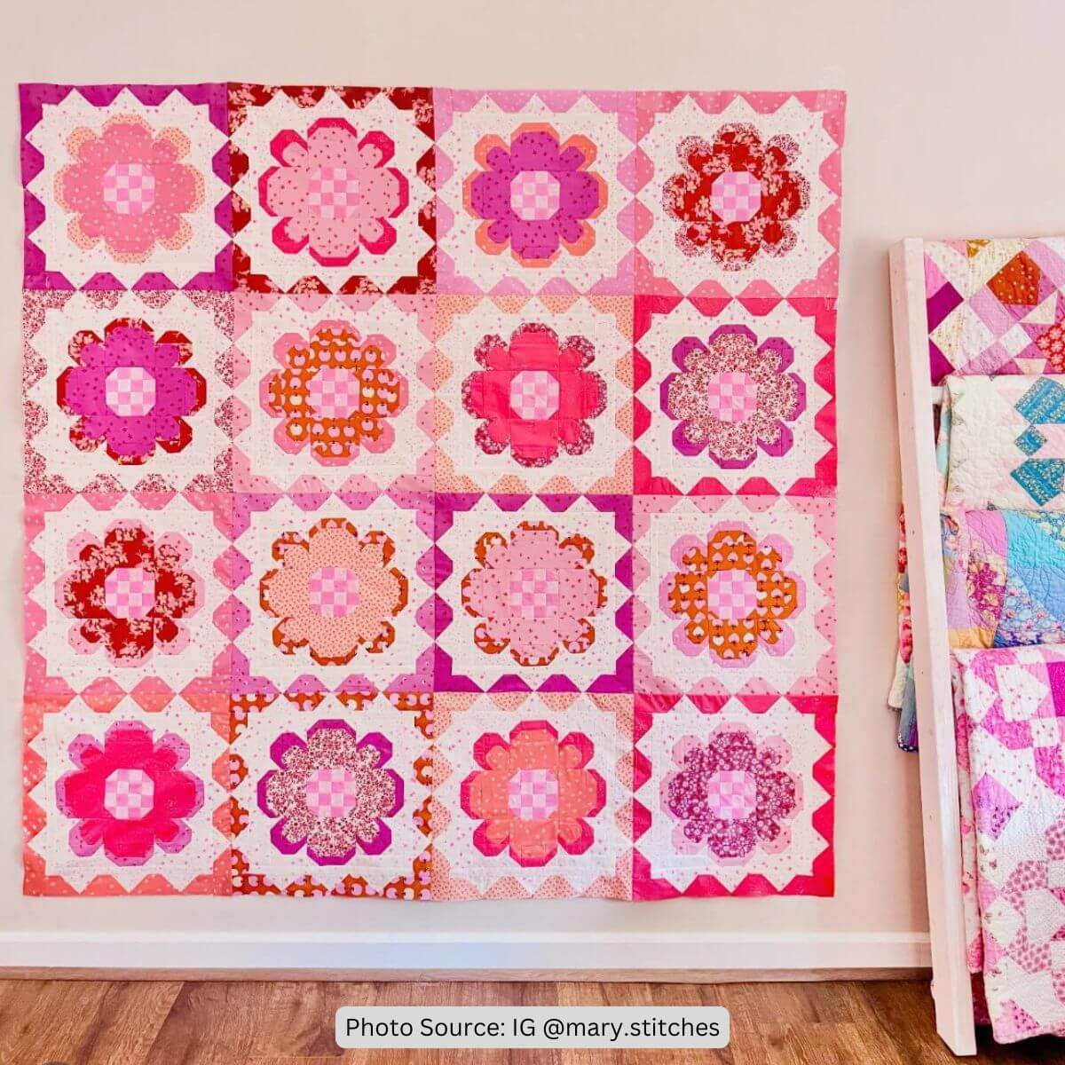 Pink Quilt Idea from IG mary.stitches