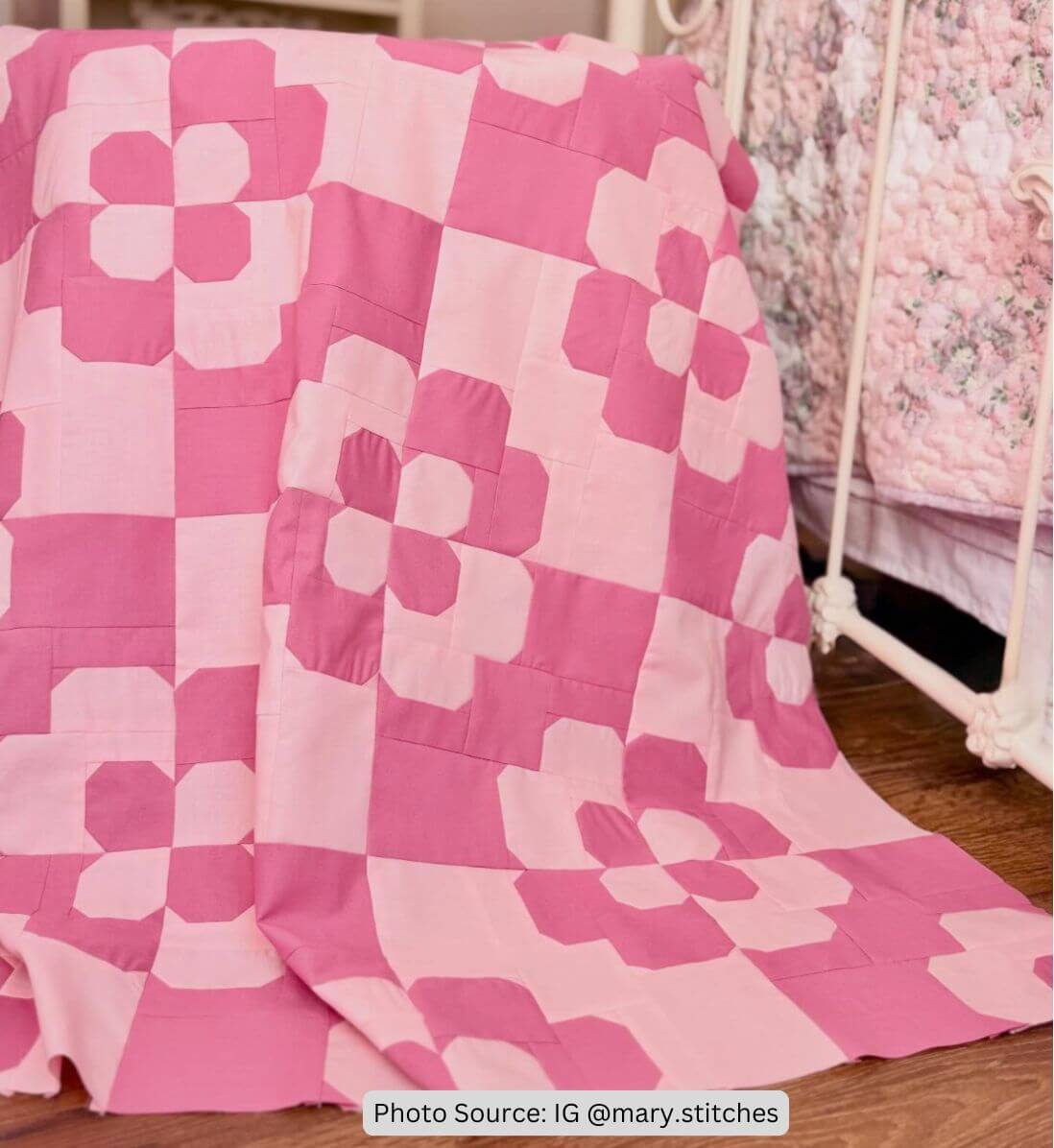 Pink Quilt Idea from IG mary.stitches