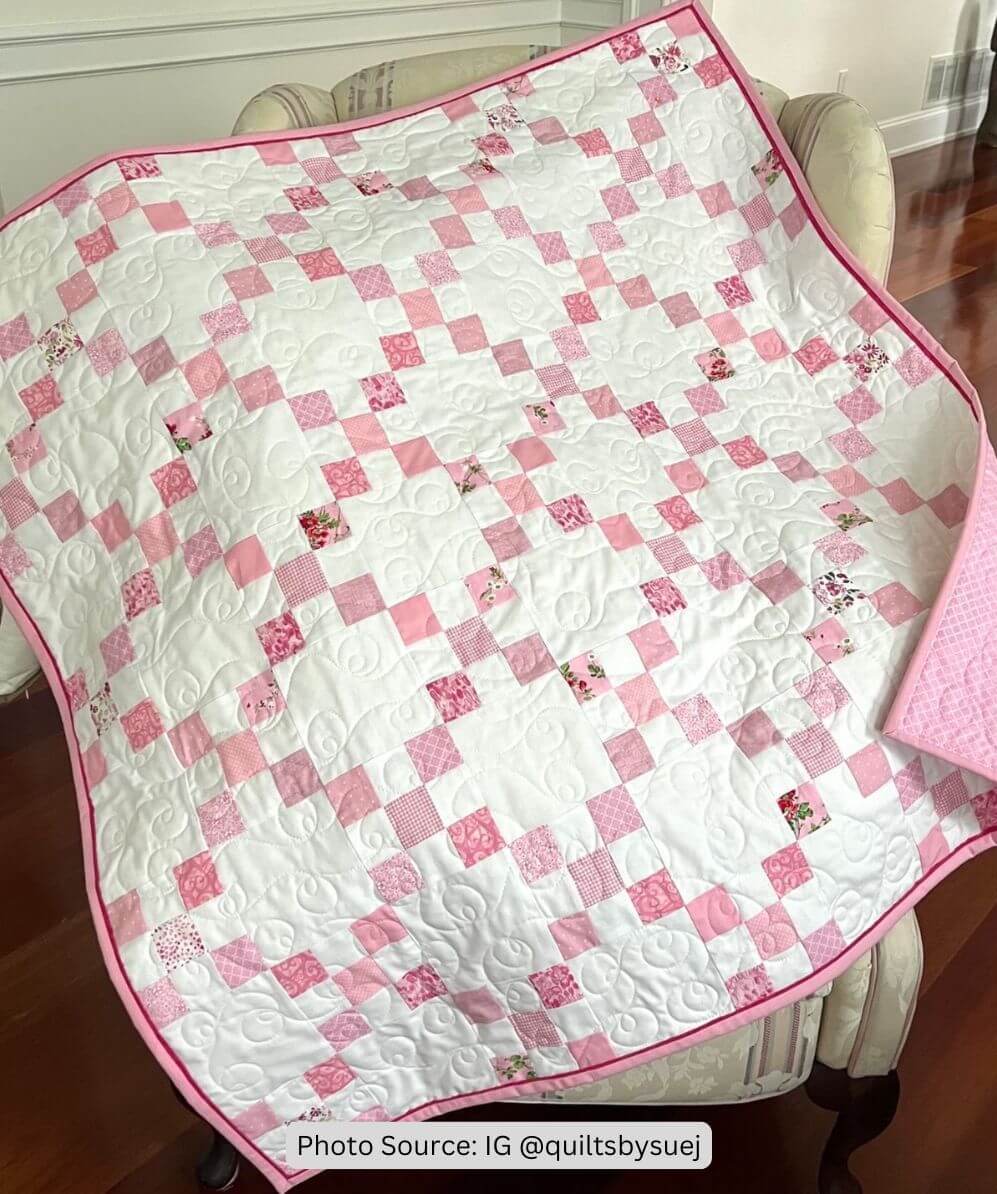Pink Quilt Idea from IG quiltsbysuej