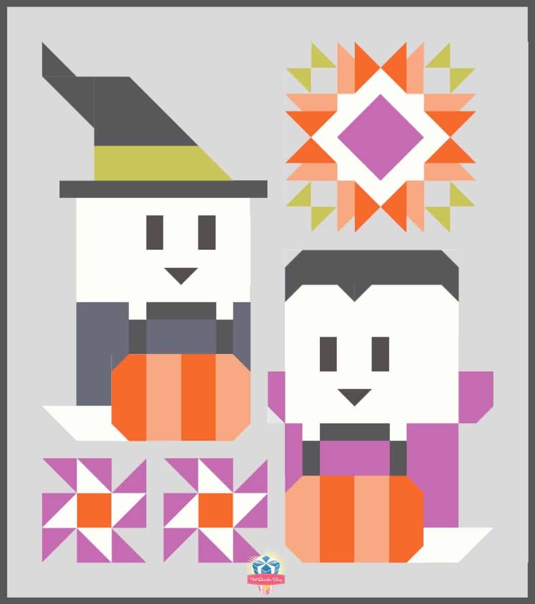 Spooky and Sweet Mystery Quilt Along Pattern - free quilt pattern